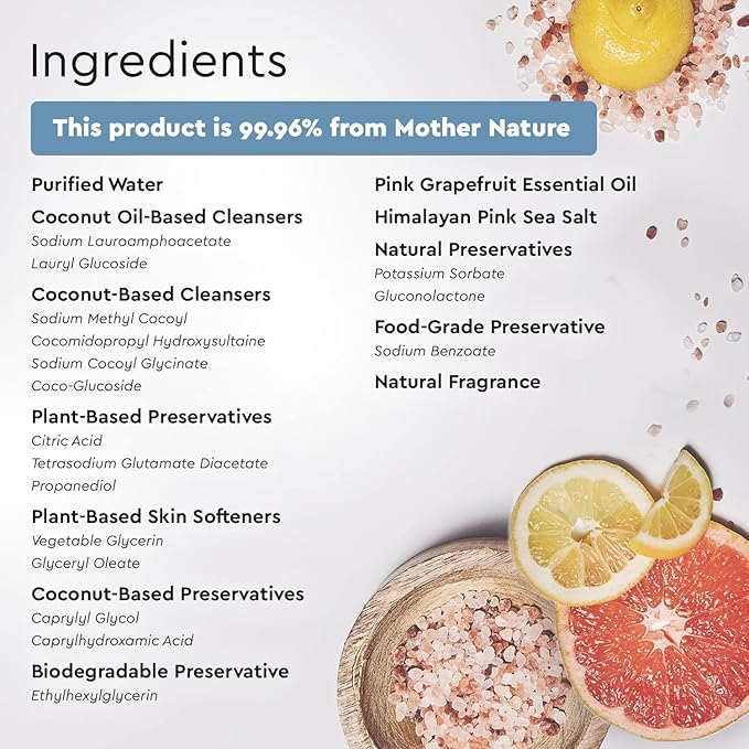 Puracy Body Wash - Natural Body Wash for Women, Men, Kids - Pure Plant Ingredients, Moisturizing Shower Gel, Body Soap for Dry Sensitive Skin, Gently Scented (Citrus Sea Salt, 12 oz/355 ml, 2 pack