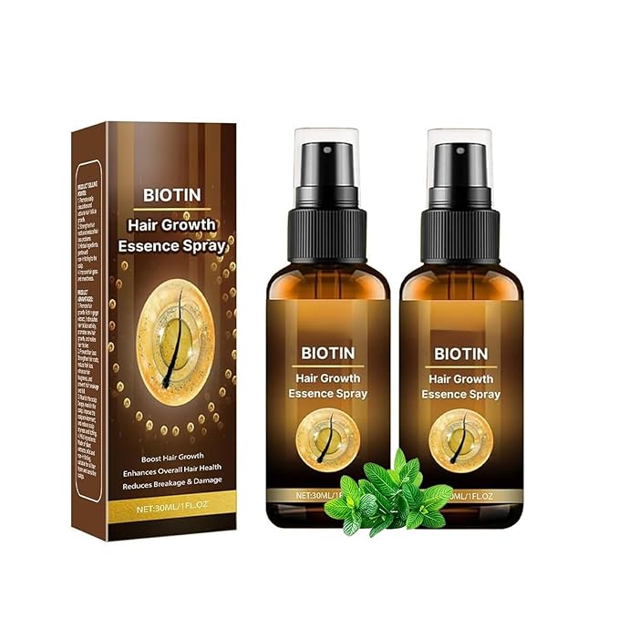 Hair Growth Essence Spray, Reduces Breakage & Damage, Enhances Hair Hair Regrowth Treatment to Reduce Hair Loss30ml/1 fl oz (2pcs)