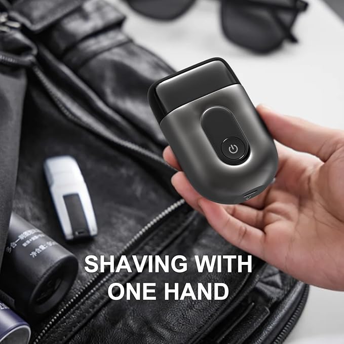 Electric Foil Shavers for Men: Mini Electric Razor with Big LED Display & 3 Floating Blades - IPX7 Waterproof Wet Dry Face Razor, USB Type C Valentine's Day Gifts