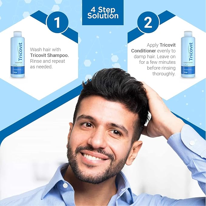Tricovit Forte Hair Loss Treatment - Hair Growth Products for Women & Men - Sebum Regulator for Strengthening Follicles & Balancing Scalp (5 ct)