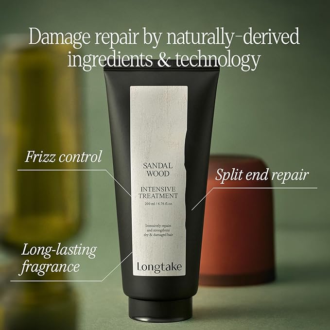 Sandalwood Intensive Hair Perfume Treatment 6.76 Fl OzㅣImproves softnessㅣ Anti-frizzㅣSplit end repairㅣFor All hair types