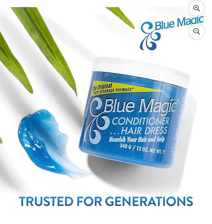 Blue Magic Original Hair Conditioning Dressing, Moisturizing Formula, 12 oz (2-Pack)