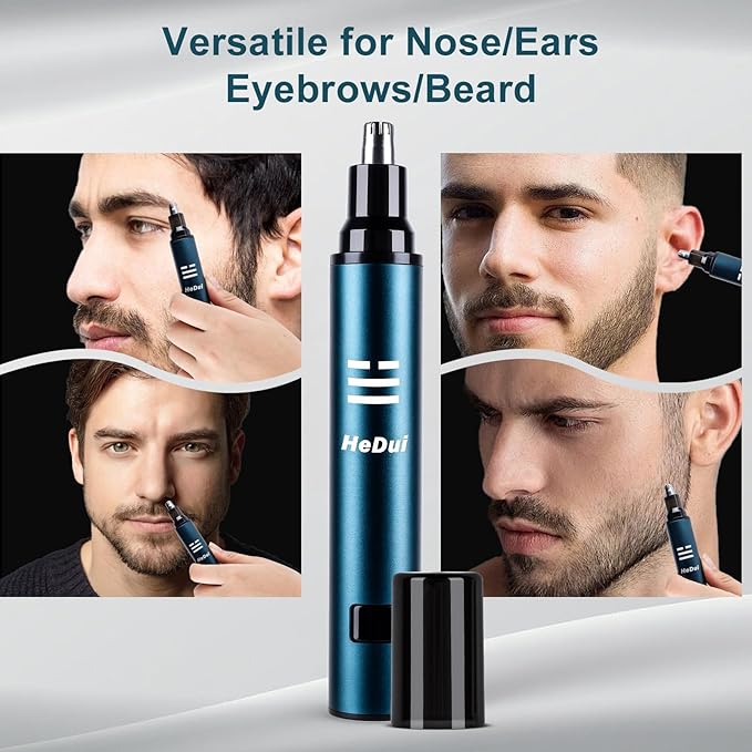 10 Pack Nose Hair Trimmer for Men & Women Professional Painless Eyebrow Facial Hair Trimmer for Male and Female Travel Ear and Nose Hair Clipper USB Rechargeable Trimmers with Digital Display