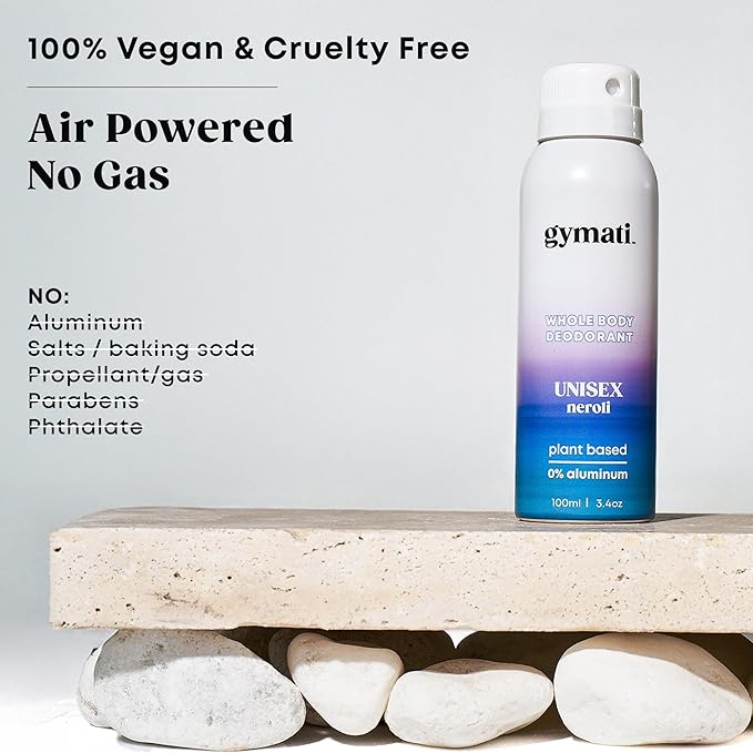 Gymati Fitness Body Deodorant Spray Aluminum Free - Unisex - Pack of 2