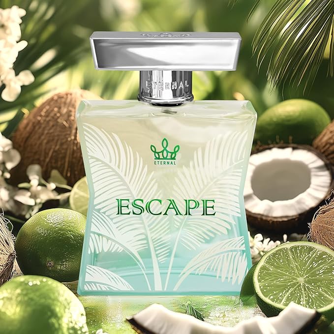 Eternal Escape - Inspired by Virgin Island Water - 3.4 oz (100ml) - EDP - Long-lasting - Vegan - Clean Ingredients - Unisex Perfume for Men & Women - 2000 sprays per bottle