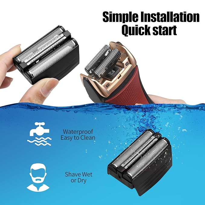 Shaver Replacement Foil Compatible with Remington TITANIUM-X Flex & Pivot Foil and Cutter F5800 & F7800,Shaver heads Fit for Remington F4900,F5800,F7800 (3 Pack)