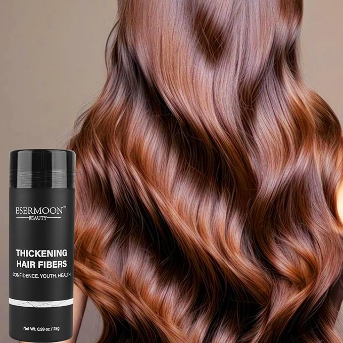 Hair Fibers (28g), Hair Fibers for Thinning Hair, Hair Building Fibers, Hairpiece Filler, Increase Hair Density, Styling Powder for Women & Men, Hair Makeup, Premium Formula Thickening (DARK BROWN)
