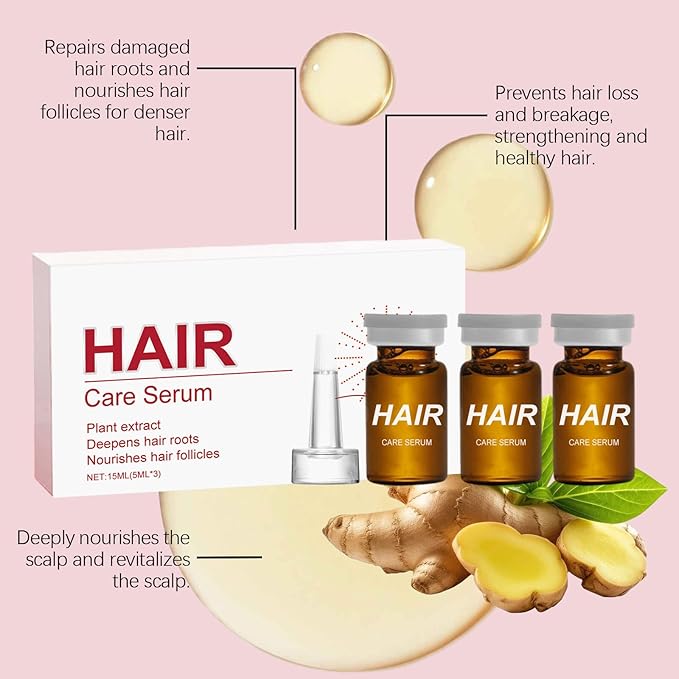 15ml Hair Growth Serum for Thinning Hair – Nourishes Scalp, Strengthens Roots, Reduces Hair Loss & Breakage with Rosemary, Pumpkin Seed & Saw Palmetto