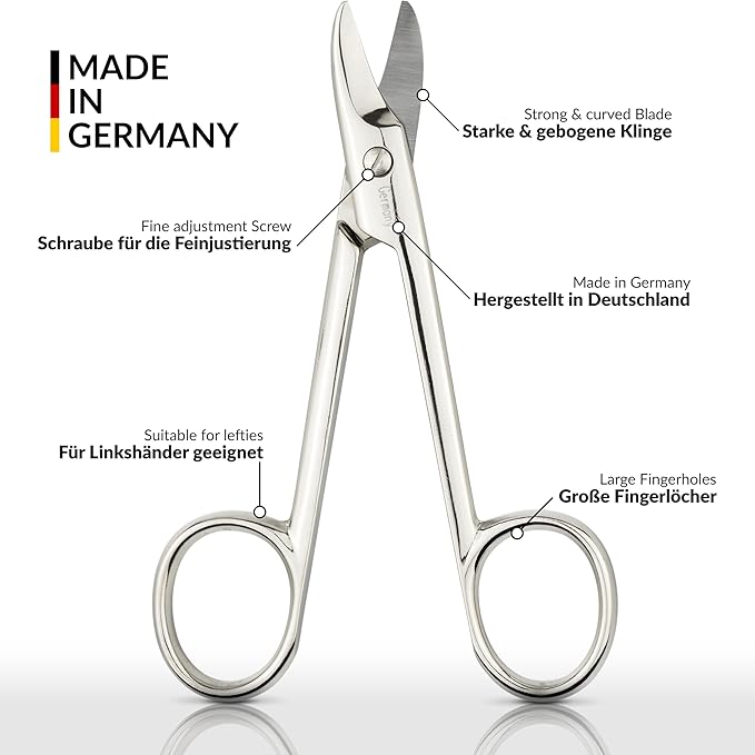 marQus - Toenail Scissors made in Germany - for precise cutting of thick nails, suitable as pedicure tool, with Premium Storage Case