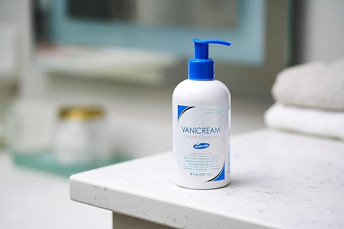 Vanicream Sensitive Skin Hair Gel 7 Oz and Facial Cleanser 8 Oz Bundle