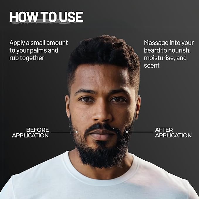 ZOUSZ Black Oud Beard Oil for Men – Natural Beard Growth Oil with Argan & Avocado Oils – Sandalwood Scent – Softens, Strengthens & Conditions Facial Hair – 30ml Bottle