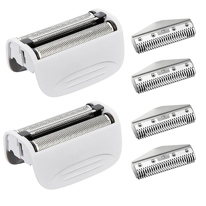 SPF-7580 Replacement Head and Cutter Assembly Compatible with Remington PF7580,PF7400,PF7500,and PF7600 Foil Shavers，2 PACK（White）