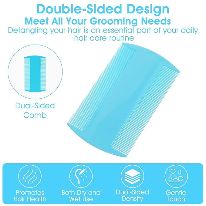 3.5" Double-Sided Pocket Comb, 5 Packs Mustache 2 Sides Combs, Dandruff Removal Hair Combs for Men's Beard Mustache Detangling Knots Hair Free, 5 Color