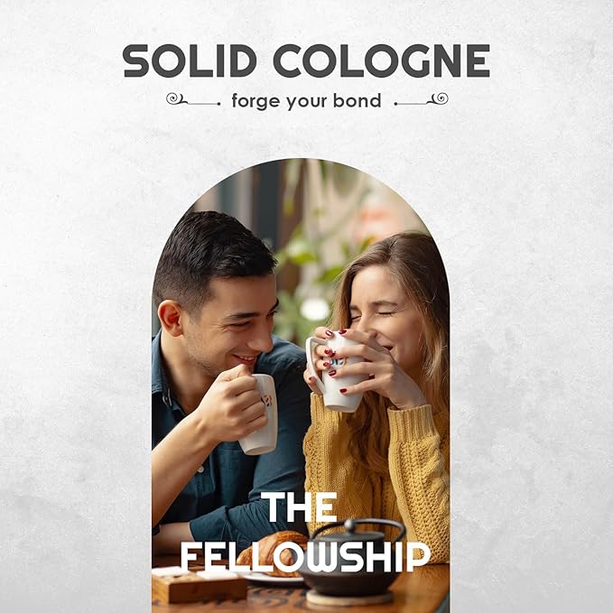 Solid Cologne Sample Set with Aspen Solid Perfume, Woodsman Solid Cologne, Steel, and Life of the Party Cologne - (Fellowship Solid Cologne Man Sampler Pack - 4 Pack - 0.75 oz each)