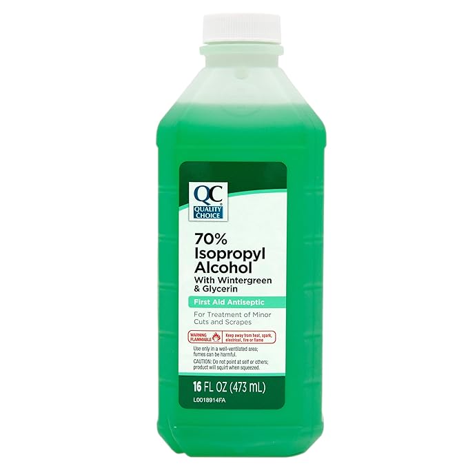 Quality Choice 70% Isopropyl Alcohol First Aid Antiseptic with Wintergreen & Glycerin, 16 FL OZ