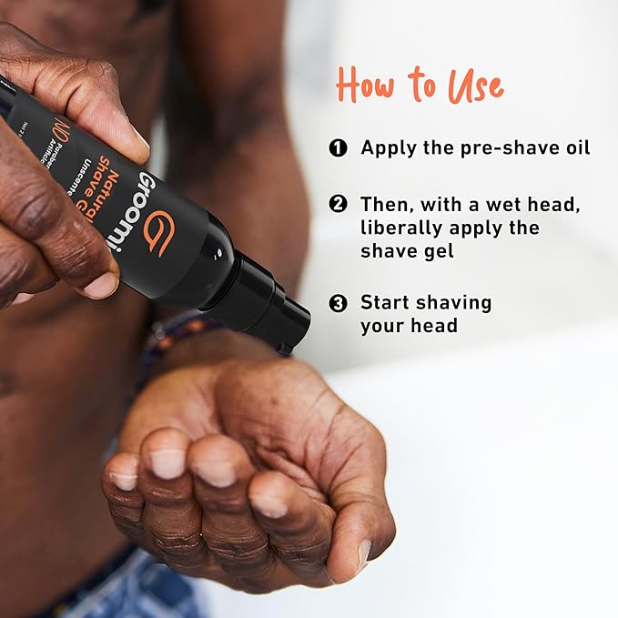 Groomie Natural Shave Gel - Aftershave Gel for Delicate Skin, Unscented Elegance for Silky-smooth Outcomes. For All Genders, Hydrate, Elevate Your Shaving Routine with Comfort, 60ml