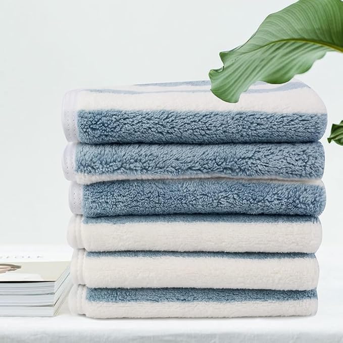 SINLAND Microfiber Facial Cloths Fast Drying Washcloth 12inch x 12inch Absorbent Face Wash Cloth Soft Makeup Remover Cloths