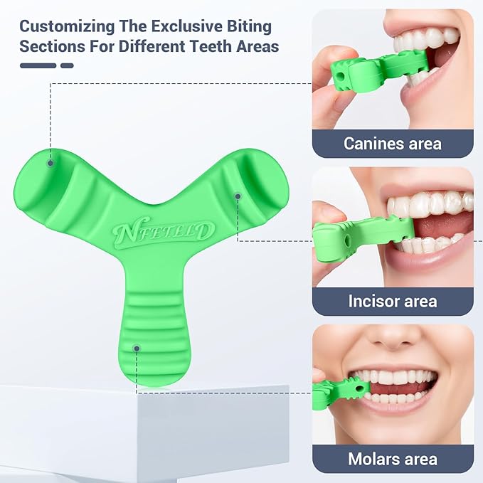 Chewies for Invisalign Aligners, Orthodontic Aligner Chewies Durable Aligner and Retainer Tray Seaters Medical Grade Silicone (Pack of 2) (Green)