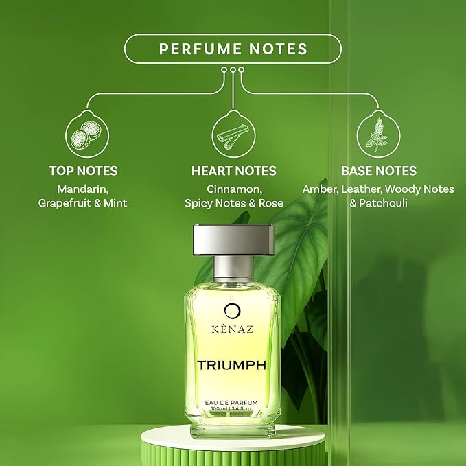 TRIUMPH | Men's Fragrance | Perfume for Men | Cedar top note | 100 ml pack | 3.4 Fl. Oz. | Woody and Spicy fragrance | Gift for Men | Eau de Parfum EDP