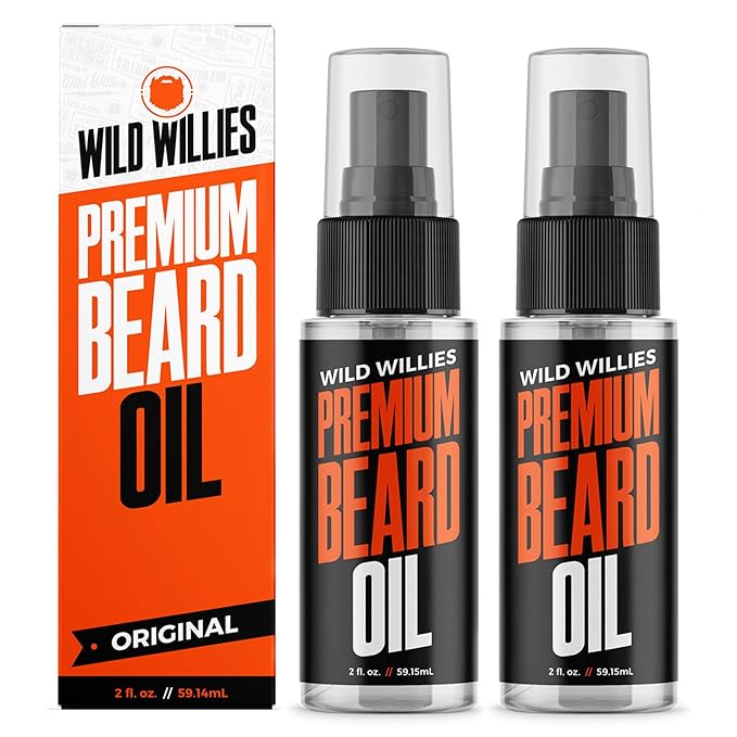 Wild Willies Beard Oil for Men - Natural ingredients Promote Deep Conditioning - Removes Itch & Dandruff - Deep Softening Treatment - Best Beard Oil & Conditioner - 2 Fl Oz, (Pack of 2)
