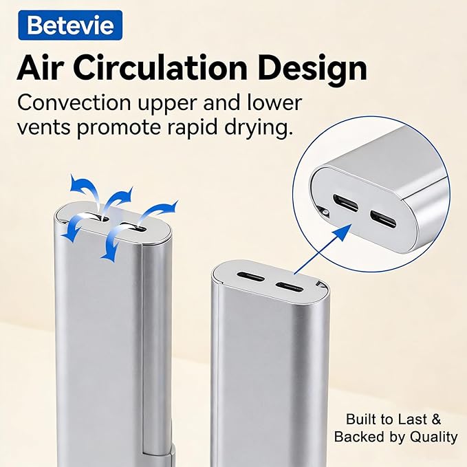 Portable Toothbrush Travel Case: Breathable & Dirt-Proof Hotel Camping Outdoor - Aluminum for Storage Recyclable Traveler (1, Silver)