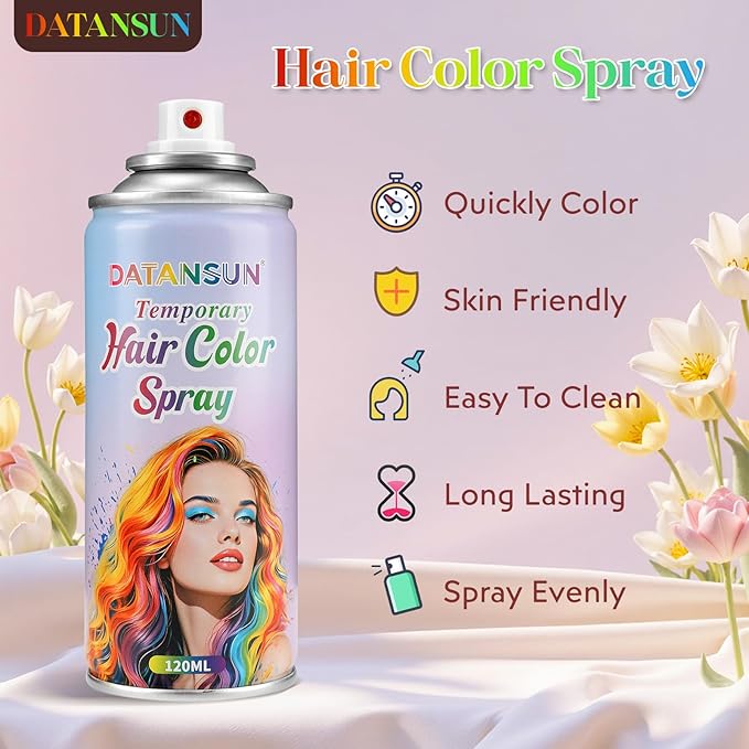 Red Hair Spray【Instant Color】【Skin Friendly】【Easy To Clean】【Large Capacity】Washable Hair Color Spray For Women/Men 4.06 oz，01 Red