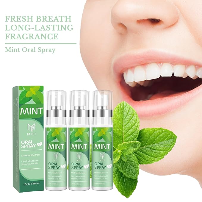 PEGO Adult Oral Spray,Portable Mouth Spray,Breath Fresheners,Fruit-Flavored,Sugar-Free,Dry Mouth Spray,Fights Bad Breath,Oral Care Spray,Long-Lasting(Mint Flavor*2Pack)