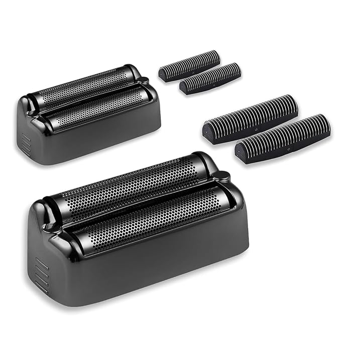 2 Pack Shaver Replacement Foil and Cutter，Compatible with BaBylissPRO FXONE BlackFX Double Foil Stick Shaver,Black