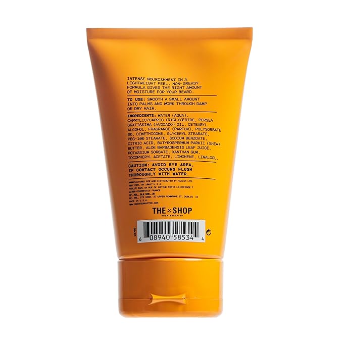 The Shop by LeBron James Men's Conditioning Beard Cream, Leave-In Moisturizer with Avocado Oil & Shea Butter, Softens, Hydrates & Tames Facial Hair, Lightweight & Non-Greasy, Eucalyptus Scent, 4 Fl Oz