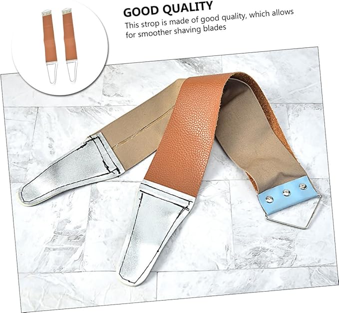 VALICLUD 2pcs Double-sided Strop for Manual Shavers Sharpening Tool for Home and Barber Use Random Essential Grooming Accessory