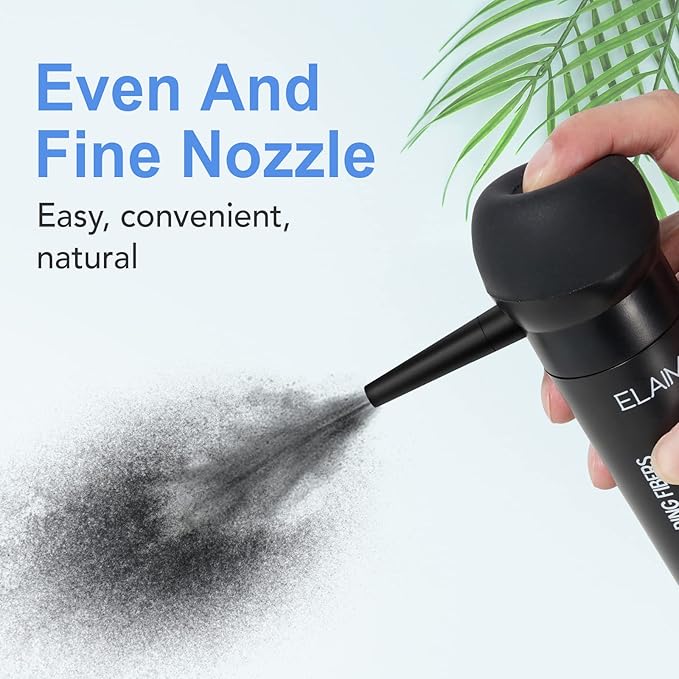 RoseFlower Hair Fibers for Thinning Hair & Spray Unisex, Stain-Proof Waterproof Undetectable Natural Instantly Conceals Thicken Thinning Balding Hair Hairline 15 Sec, Look Younger, Medium Brown