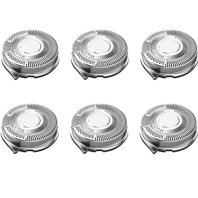 SH50 Replacement Blade Heads for Philipss Norelcos Series 5000 Electric Shavers Blades Head for AquaTouch(S5xxx) PowerTouch(PT8xx PT7xx) and AquaTouch(AT8xx AT7xx) (6 PACK)