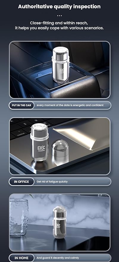 Mini Portable Electric Shaver,13000 RPM Painless & Silent,IPX7 Waterproof,USB-C Fast Charge, Automatic Induction Travel Razor for Men/Women (Silver)