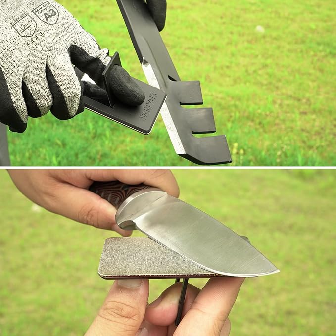 SHARPAL 114N Credit Card-Sized Diamond Sharpening Stone, Fine 600 Grit Pocket Knife & Tool Sharpener, Portable and Convenient for On-the-Go Use