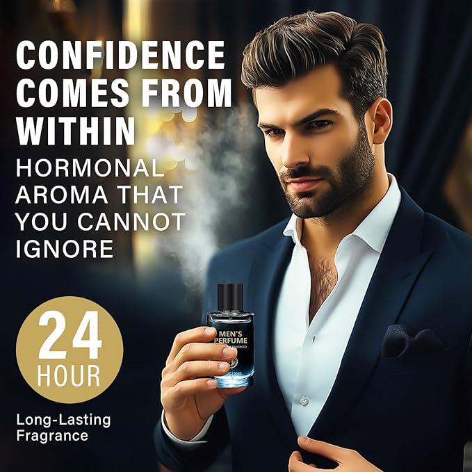 Richie House Pheromone Cologne for Men, Long-Lasting Attraction Pheromone Perfume with Unique Scent, Enhances Confidence & Charisma, 50ml