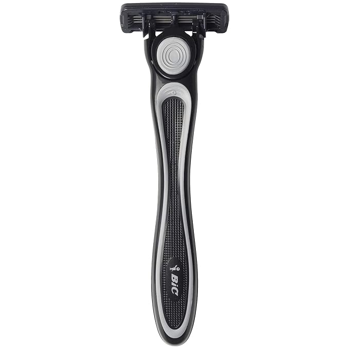 BIC Flex 4 Sensitive Hybrid Men's 4-Blade Disposable Razor, 1 Handle and 12 Cartridges
