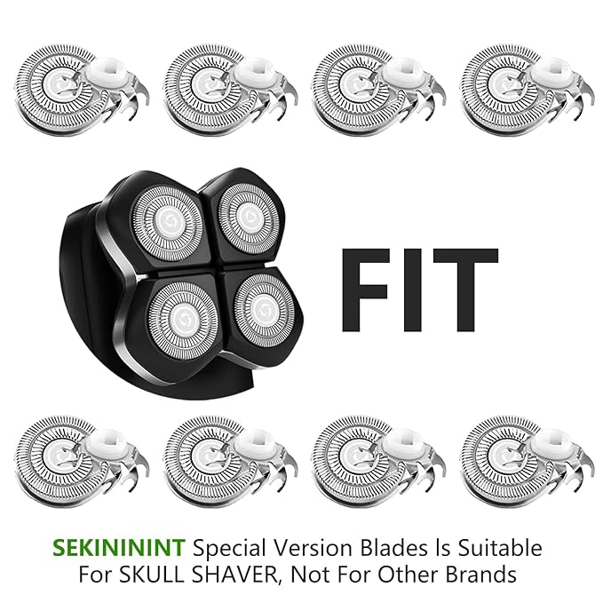 8 PCS Head Replacement Shaver Blades Compatible with Free Bird Flex Series Pro Electric Head Shaver