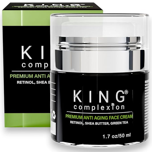 Mens Anti Aging Face Cream with Retinol – Organic Skin Care Face Moisturizer with Shea Butter – Non Greasy – Clean Ingredients, Lightweight – All Skin Types – Black Owned (1.7 oz)