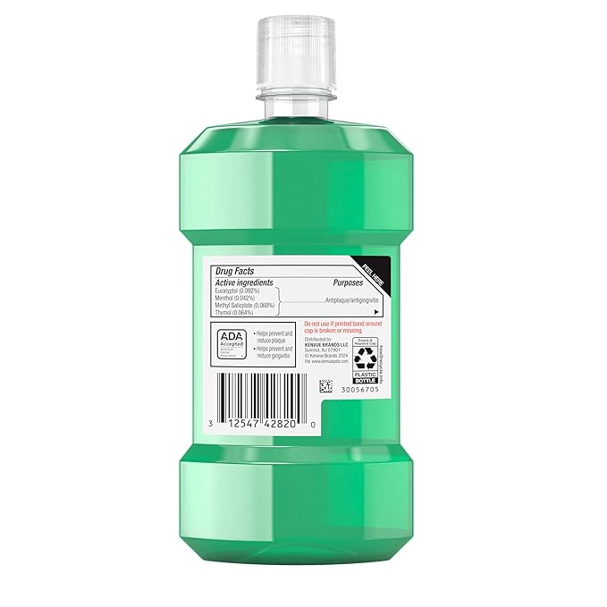 Listerine Freshburst Antiseptic Mouthwash for Bad Breath, Kills 99% of Germs That Cause Bad Breath & Fight Plaque & Gingivitis, ADA Accepted Mouthwash, Spearmint, 8.5 Fl. Oz (250 mL) (Pack of 2)