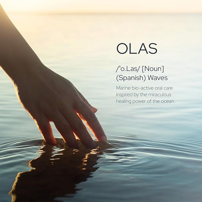 OLAS Marine Bio-Active Toothpaste - Whitening, Fluoride Free Toothpaste - Promote a Healthy Oral Microbiome & Natural Fresh Breath - SLS Free & Dentist Formulated Xylitol Toothpaste (3.5oz)