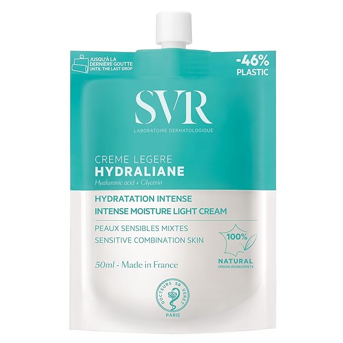 SVR Hydraliane Light Hydrating Face Cream - Moisturizer For Sensitive & Dehydrated Skin, for the Whole Family - Skin is 72% More Hydrated After 8 Hrs. with Hyaluronic Acid & Glycerin, 1.7 fl.oz.