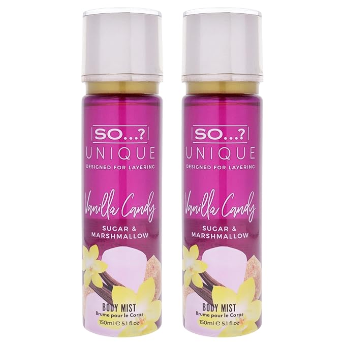 Unique Body Mist - Vanilla Candy by So…? for Women - 5.1 oz Body Mist - Pack of 2