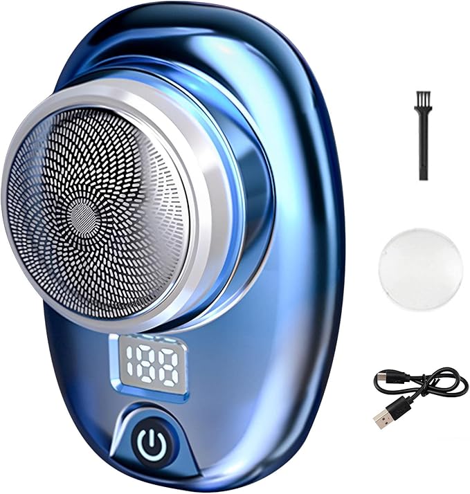 New Upgrade Mini Electric Razor, Electric Shaver, Pocket Size Portable USB Rechargeable Waterproof Shavers Easy One-Button Use Suitable for Men