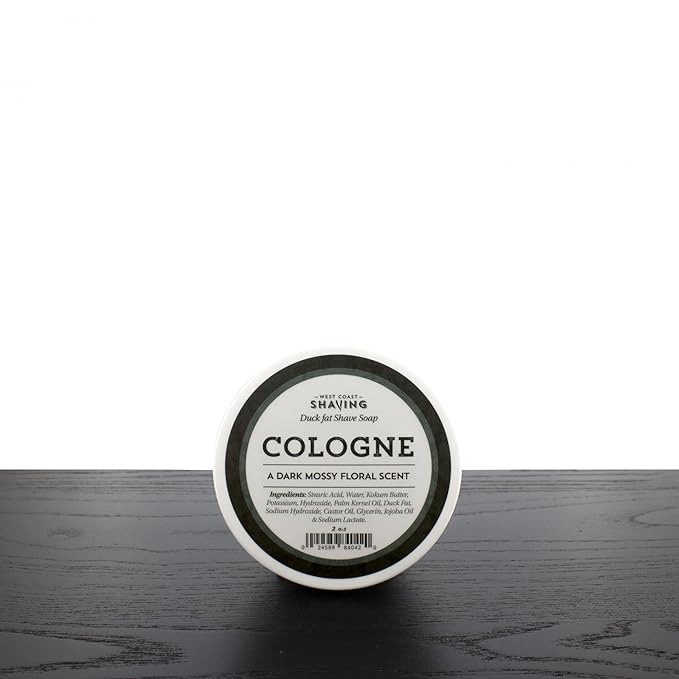 West Coast Shaving Duck Fat Shaving Soap, Cologne, 2 oz