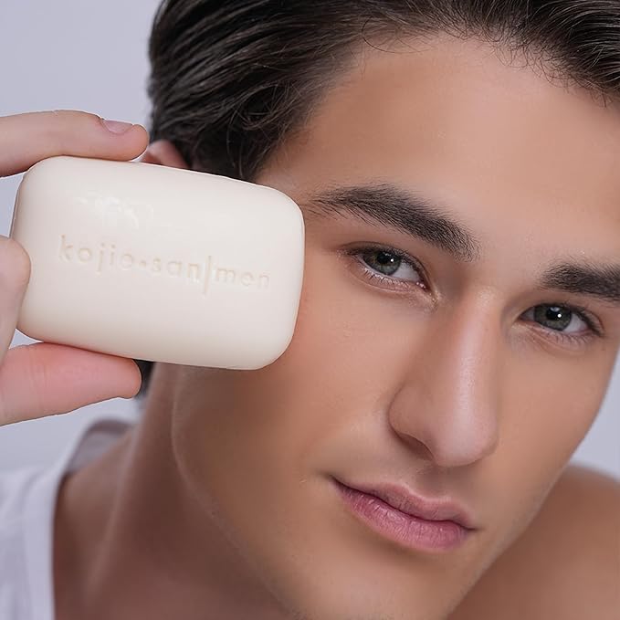 Kojie San Men Face and Body Soap – 135g | Deep Cleansing Bar for Smooth, Fresh, and Hydrated Skin | Sulfate-Free and Paraben-Free