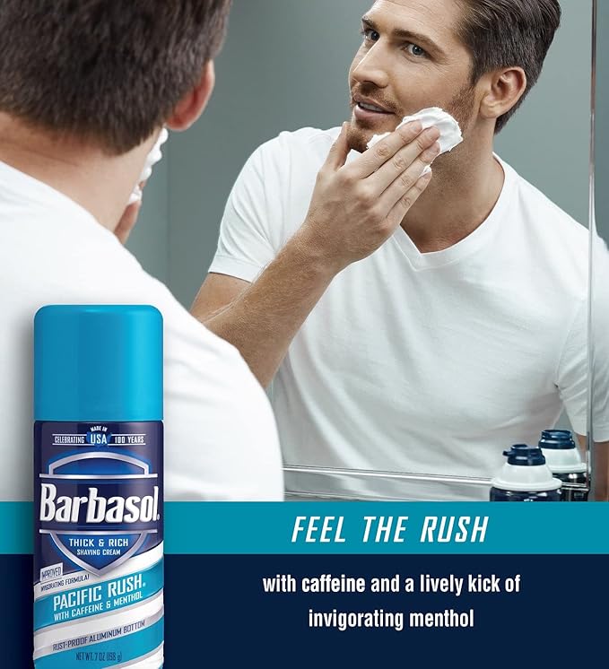 Barbasol Shave Cream 7 Ounce (Pacific Rush, Pack of 1)