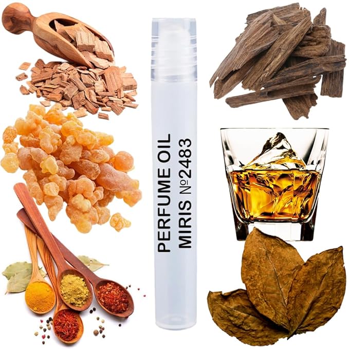 MIRIS No. 2483, Inspired by Tobacco Oud, Long-Lasting Unisex Perfume Oil for Women & Men Roll-On, Rollerball 0.34 Fl Oz / 10 ml