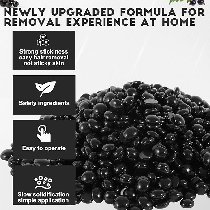 5lb Hard Wax Beads Bulk, Professional Waxing Bead Sensitive Skin, Scented Stripless Wax beans for Brazilian, Bikini, Body, Face, Legs, Back, Coarse Hair Removal, Salons Supplier Wax Bead Refill