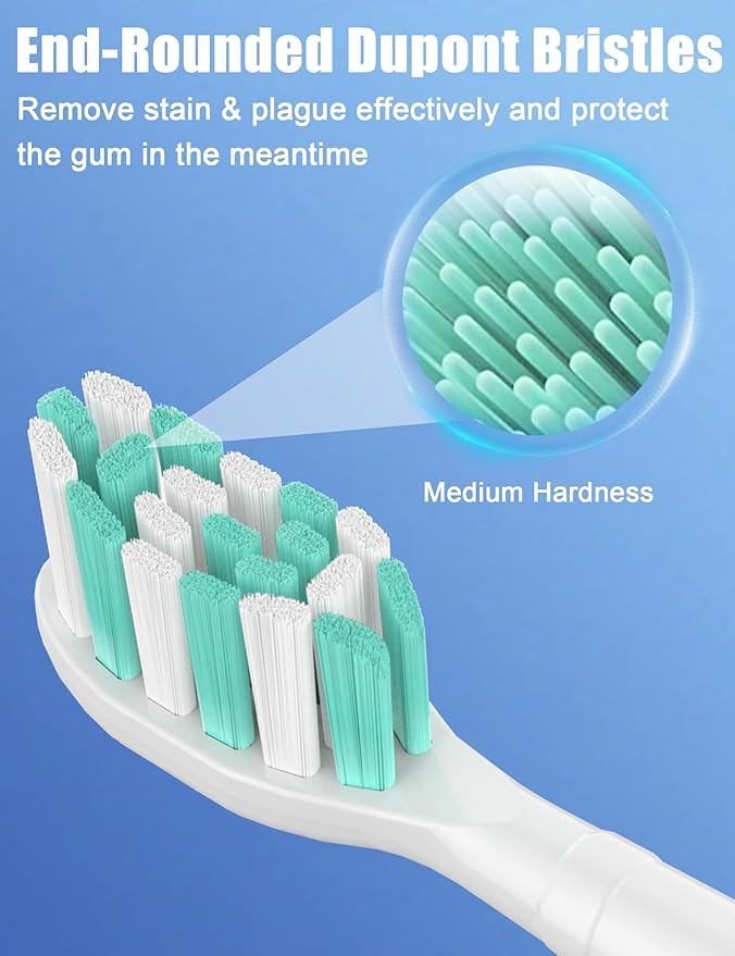 Futulkyus Replacement Toothbrush Heads for Philips Sonicare C1, C2, ProtectiveClean 4100, 5100, 10 Pack