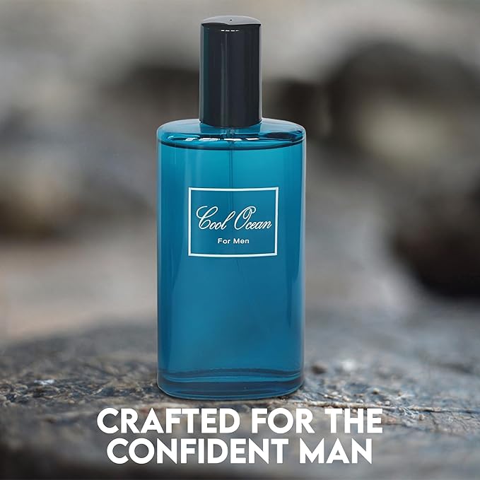 Cool Ocean Cologne for Men/Eau de Parfum Natural Spray 3.4 Fl Oz Perfume for Men Suitable for All Skin Type Fragrance Daily Used
